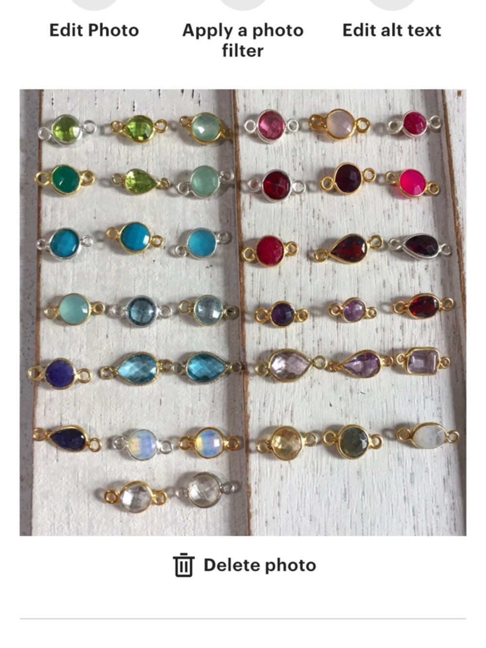 Delicate gemstone choker Necklace - Women's Jewelry - Picture 2 of 2